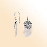 AE-1114-MOP Sterling Silver Earring With Mother Of Pearl Jewelry Bali Designs Inc